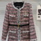 French Temperament Tweed DownLined Winter Coat 0