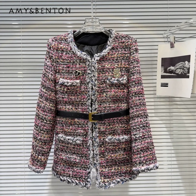 French Temperament Tweed DownLined Winter Coat 5