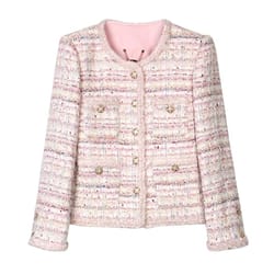 cherry blossom romantic braided tweed jacket