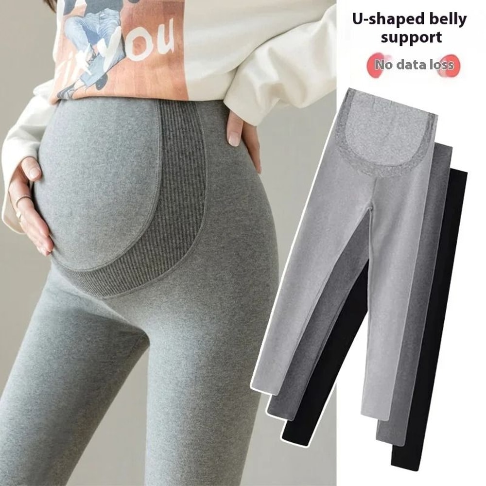 HighWaisted Maternity Support Leggings Comfort Trousers 0