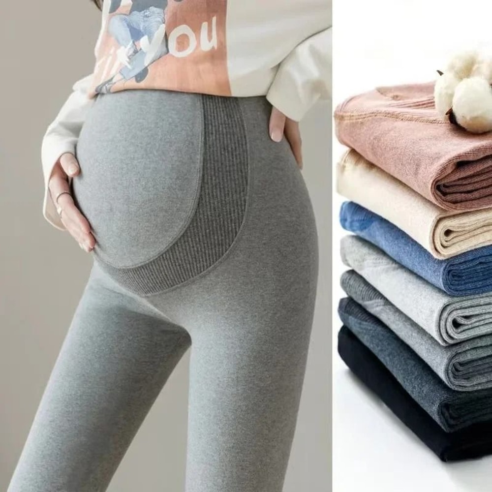 HighWaisted Maternity Support Leggings Comfort Trousers 1