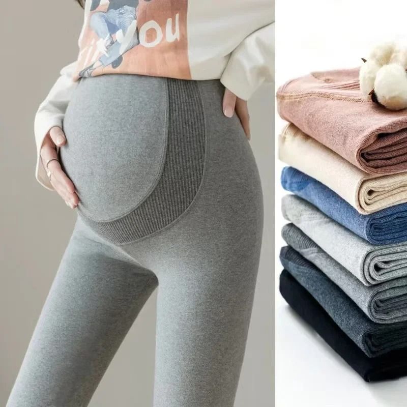 HighWaisted Maternity Support Leggings Comfort Trousers 1