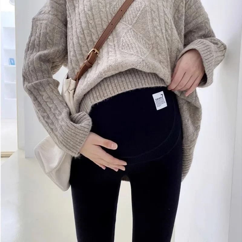 HighWaisted Maternity Support Leggings Comfort Trousers 5