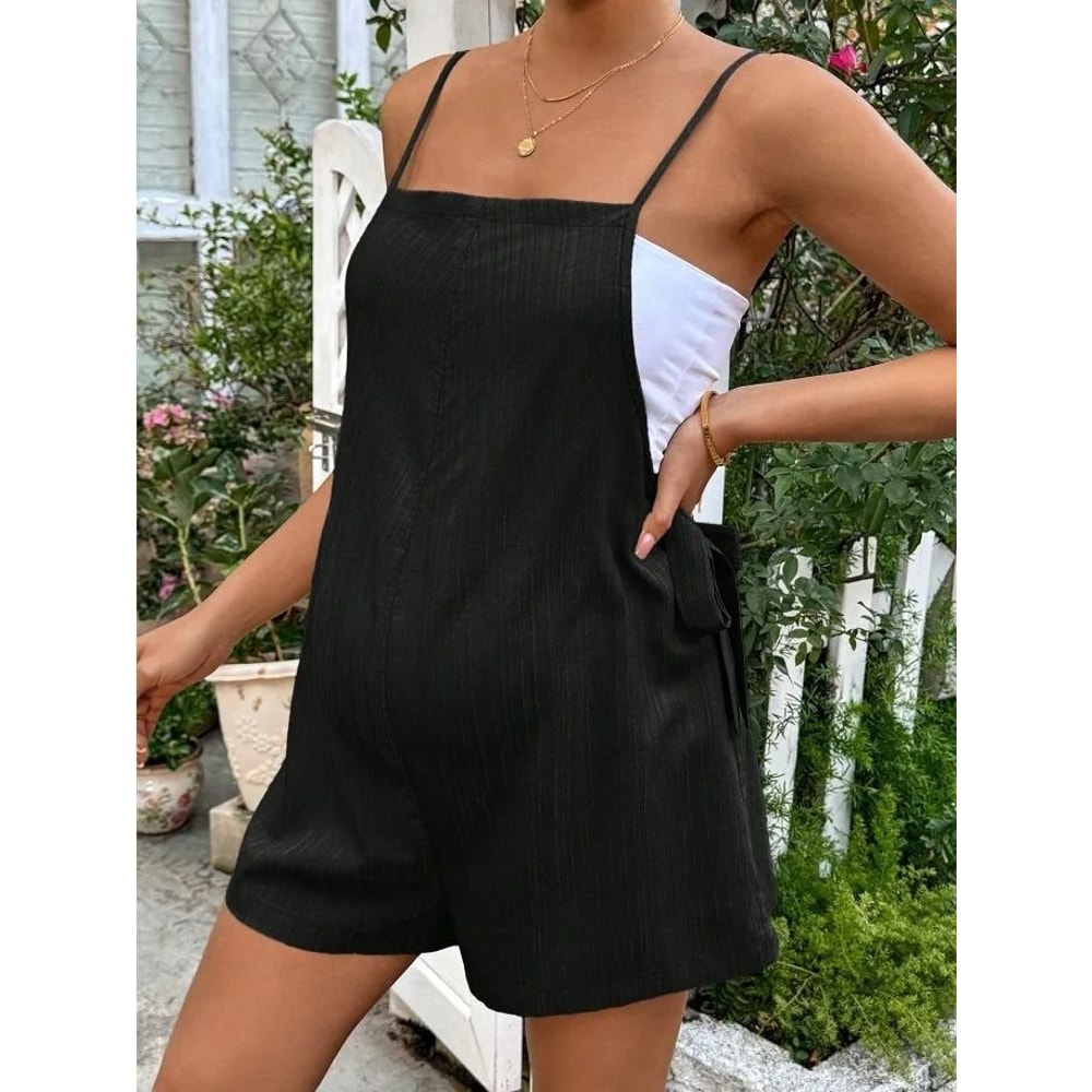 Summer Maternity Romper Dress With Integrated Shorts 6
