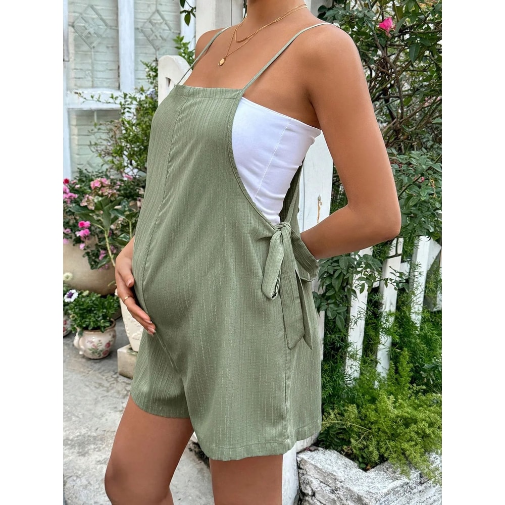 Summer Maternity Romper Dress With Integrated Shorts 7