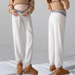 low waist relaxed wide leg maternity trousers