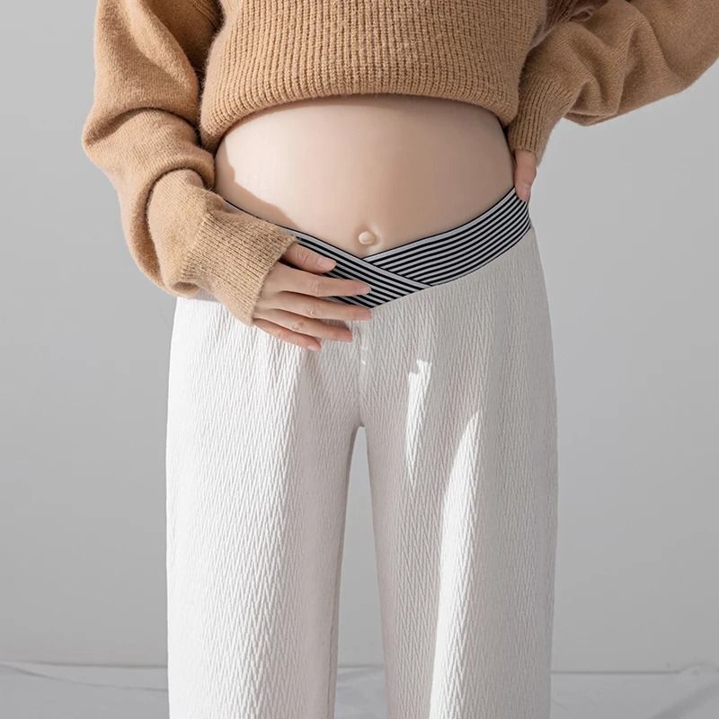 Low Waist Relaxed Wide Leg Maternity Trousers 1
