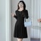 Elegant Korean Style Pleated Lace Maternity Dress 2