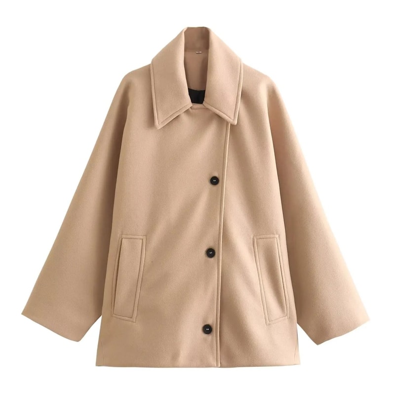 French Style Wool Blend Short Coat 3