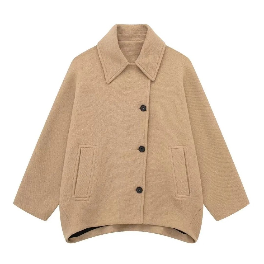 French Style Wool Blend Short Coat 9