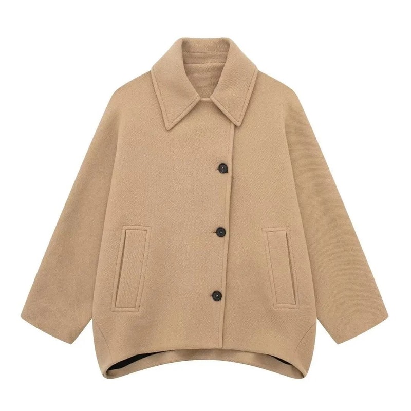 French Style Wool Blend Short Coat 9