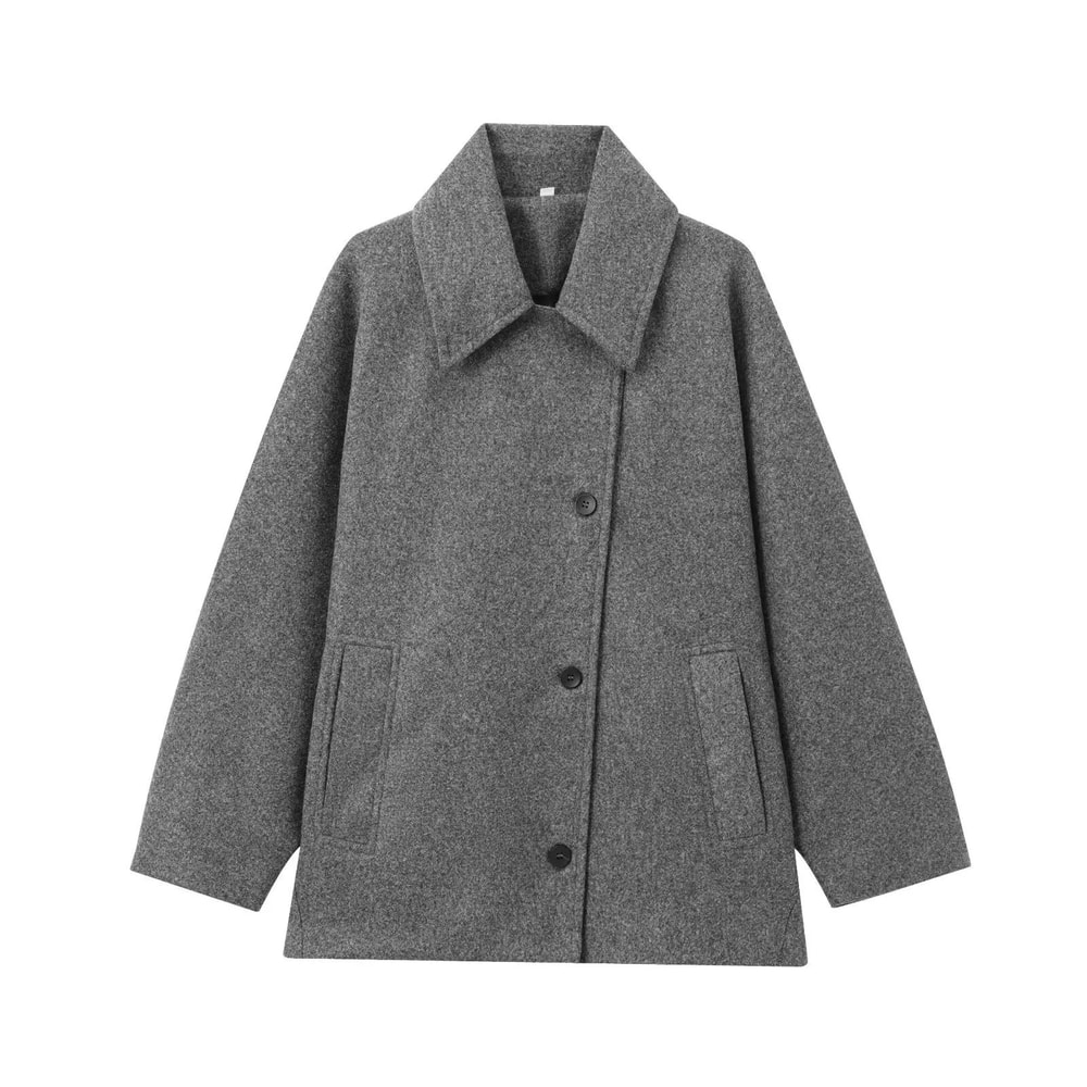 French Style Wool Blend Short Coat 7