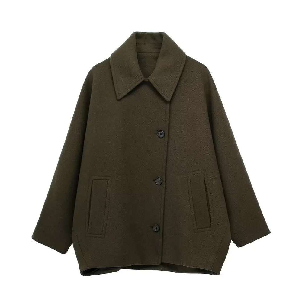 French Style Wool Blend Short Coat 8