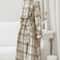 Autumn Winter Long Plaid Wool Blend Trench Coat 1