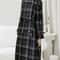 Autumn Winter Long Plaid Wool Blend Trench Coat 8