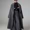 Executive Oversized Extra Long Gray Wool Blend Overcoat 1