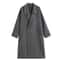 Executive Oversized Extra Long Gray Wool Blend Overcoat 6