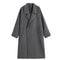 Executive Oversized Extra Long Gray Wool Blend Overcoat 6