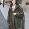 Luxury Runway Oversized Patchwork Plaid Woolen Trench Coat 0