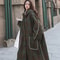 Luxury Runway Oversized Patchwork Plaid Woolen Trench Coat 2
