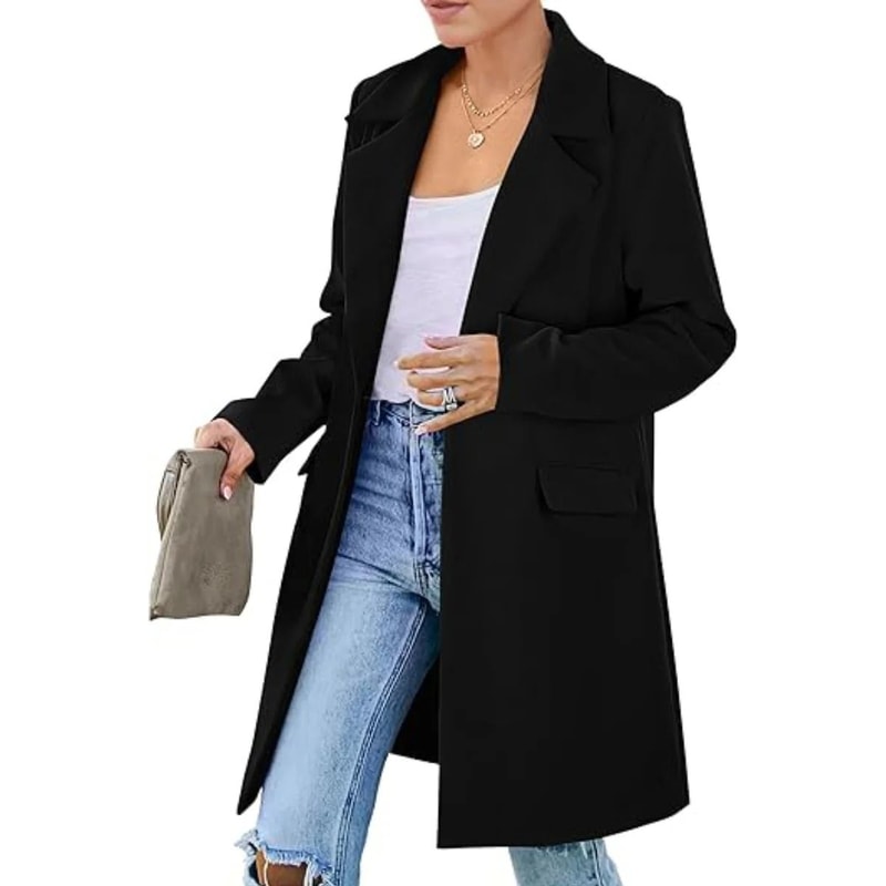 Elegant DoubleBreasted Winter Wool Blend Coat 7