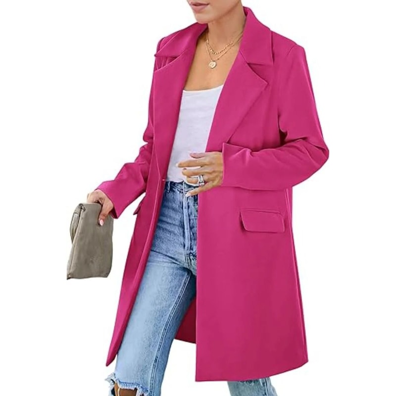 Elegant DoubleBreasted Winter Wool Blend Coat 8