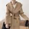 Elegant Hooded LaceUp Woolen Jacket 7