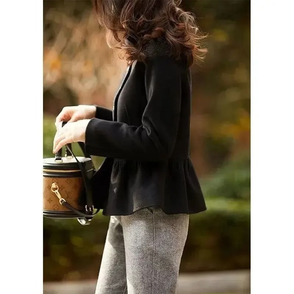 Executive SlimFit Luxury Wool Blend Short Coat 8