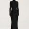 Elegant Turtleneck Satin Hollow Out Maxi Dress 5