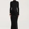 Elegant Turtleneck Satin Hollow Out Maxi Dress 8
