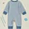 Infant Boys Rugby Striped Hooded Sweater Romper 1