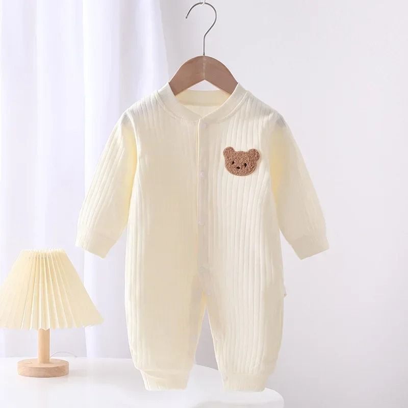 Essential 100 Cotton LongSleeve Baby Romper 1