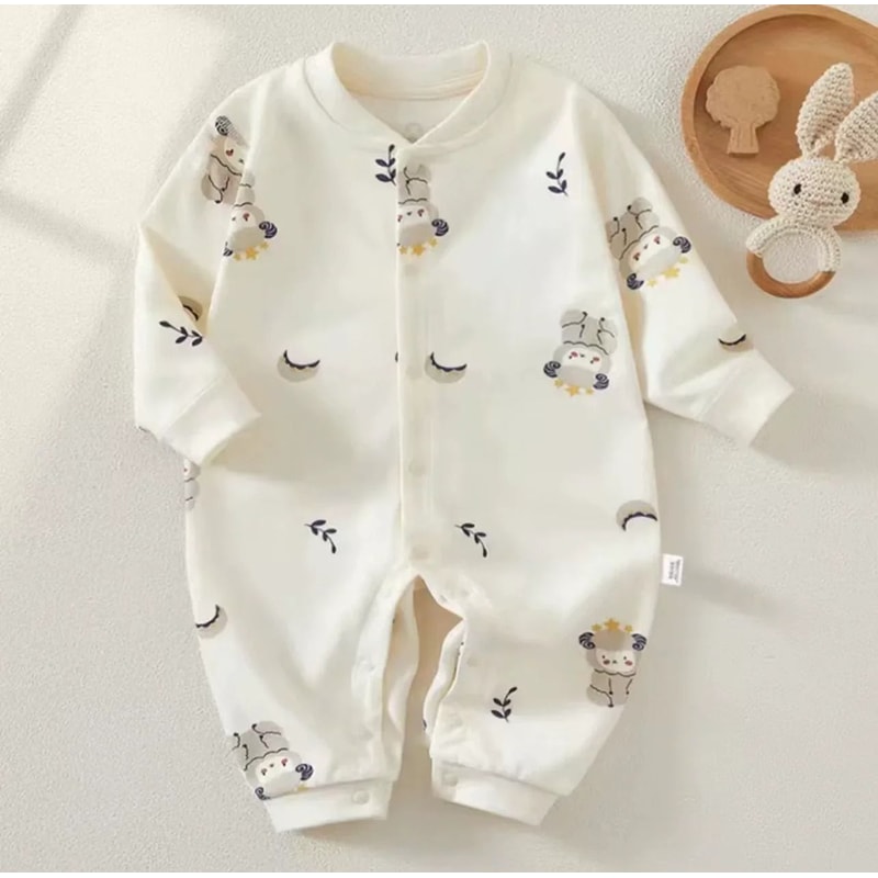 Essential 100 Cotton LongSleeve Baby Romper 3