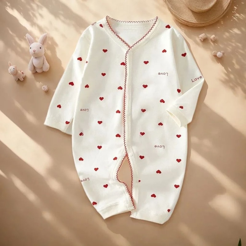 Essential 100 Cotton LongSleeve Baby Romper 4