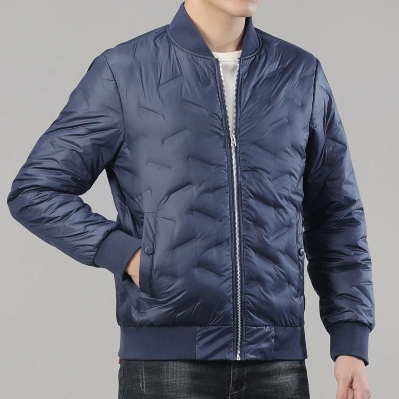 Mens Business Casual White Duck Down Puffer Jacket 0