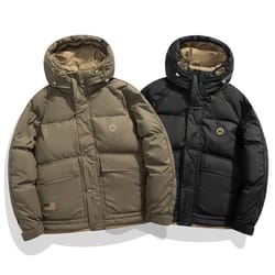 harajuku streetwear hip hop white duck down puffer