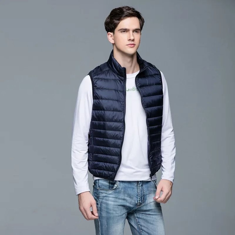 Mens Premium 90 White Duck Down Portable Vest 12