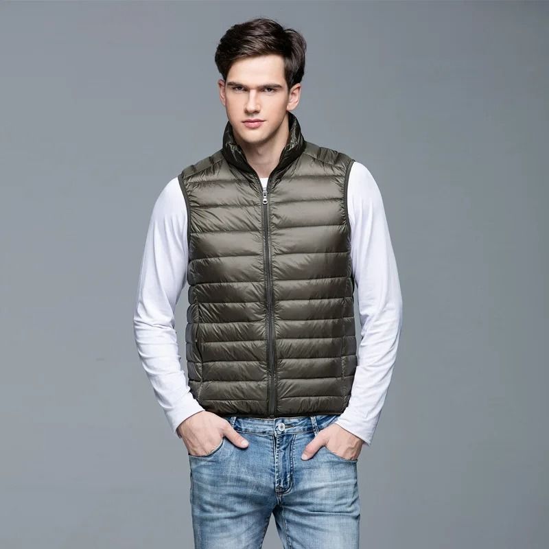 Mens Premium 90 White Duck Down Portable Vest 7