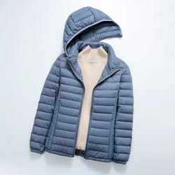womens ultralight 90% white duck down jacket