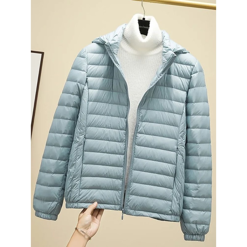 Womens Ultralight 90 White Duck Down Jacket 7