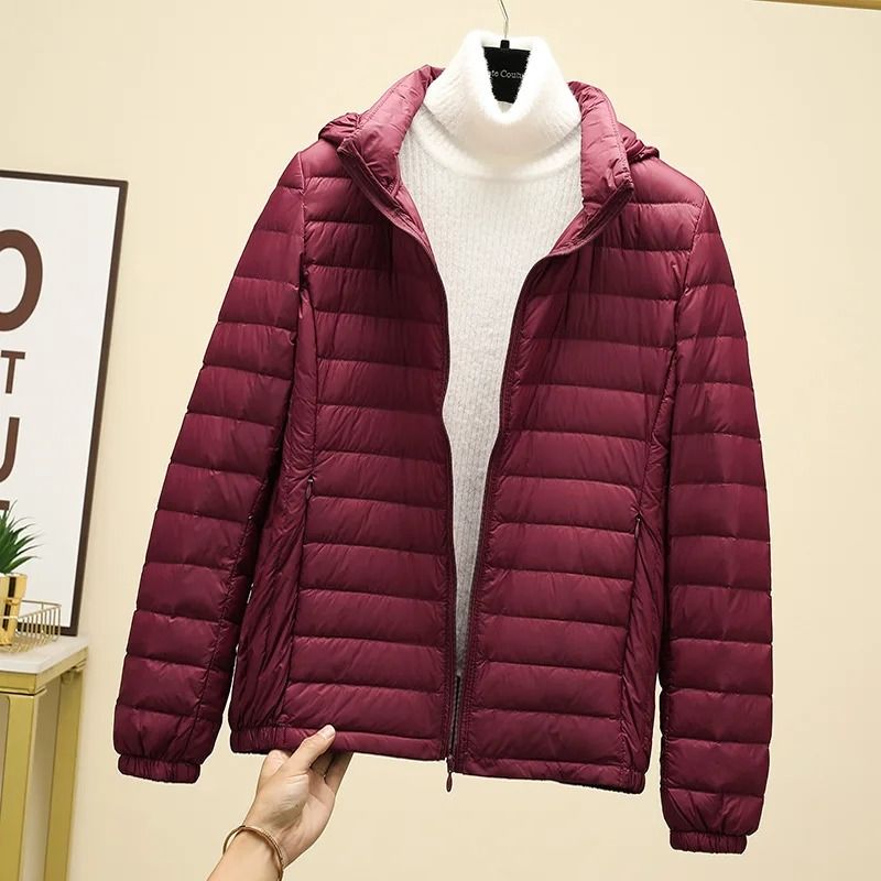 Womens Ultralight 90 White Duck Down Jacket 11