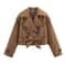 British Style DoubleBreasted Short Trench Coat 8