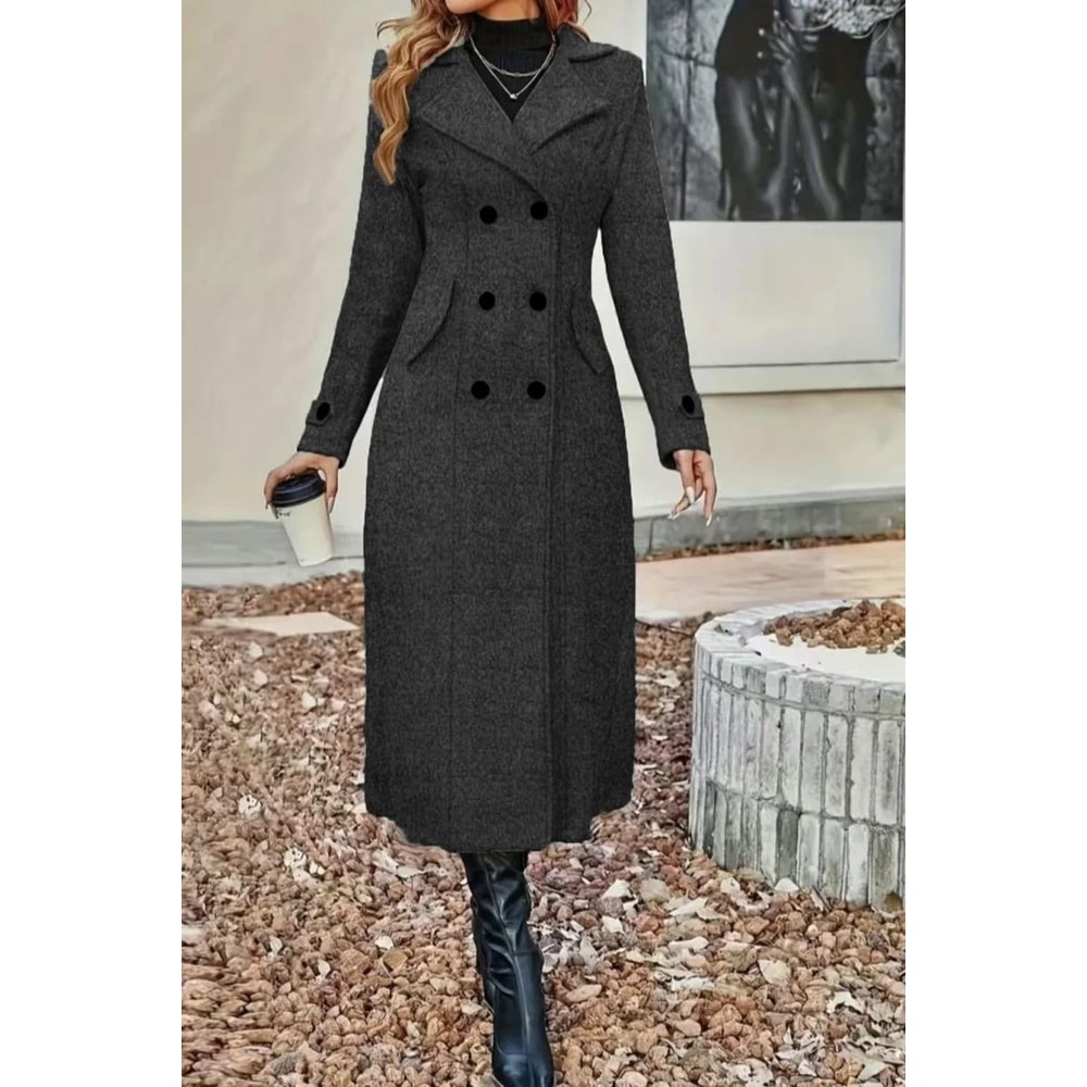 Womens Slimming European Fashion Woolen Coat 2