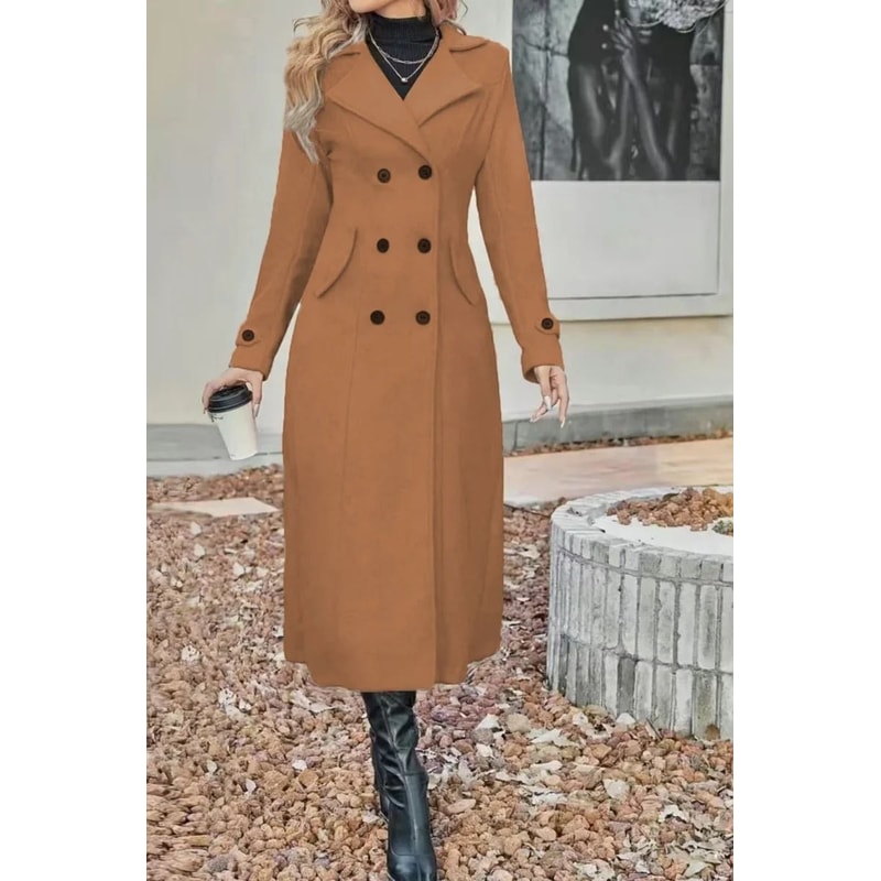 Womens Slimming European Fashion Woolen Coat 11