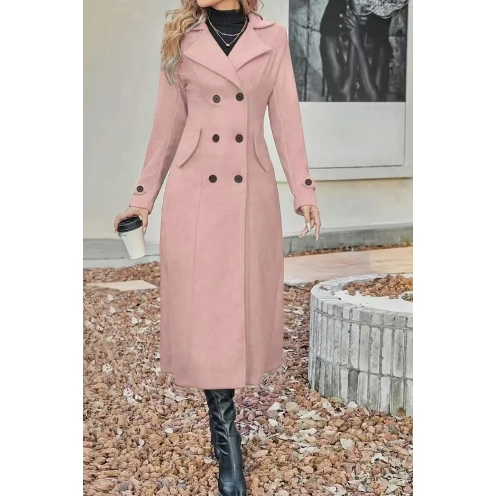 Womens Slimming European Fashion Woolen Coat 12