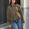 Womens Vintage Suede Loose Bomber Jacket 4