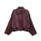 Womens Vintage Suede Loose Bomber Jacket 10