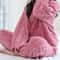 Womens Winter Jacquard Plush Fleece Pajama Set 1