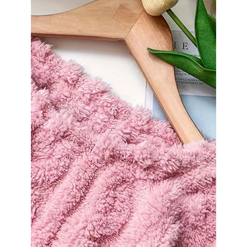 Womens Winter Jacquard Plush Fleece Pajama Set 2