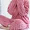 Womens Winter Jacquard Plush Fleece Pajama Set 3